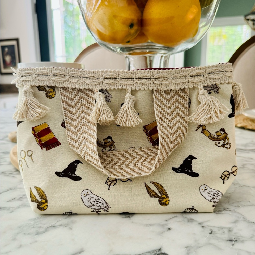 Harry Potter small hand made tote bag with tassels